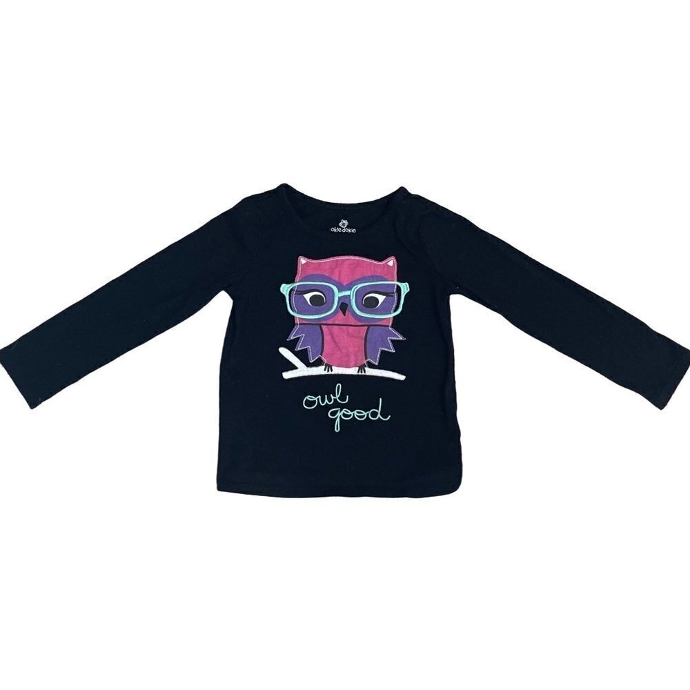 Okie Dokie Girl's Wise Owl Graphic Long Sleeve T-Shirt Size 5T
